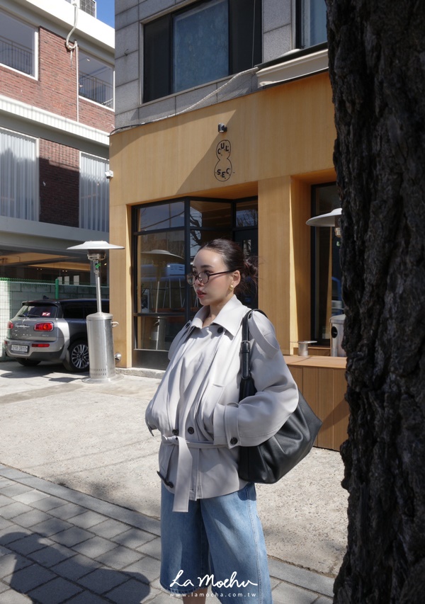 西裝面料風衣短版外套